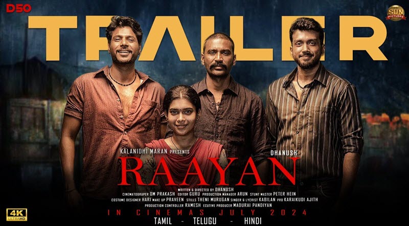 Raayan Movie Song Lyrics